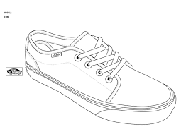 Coloring Pages Of Vans Shoes Shoe Template Sneaker Art Shoes Drawing