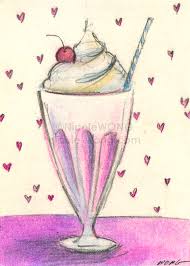 Strawberry Milkshake Cool Drawings Easy Drawings Art Drawings