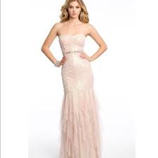Hailey Logan Blush Sequin Mermaid Prom Dress Nwt