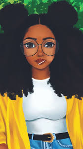 Cute Black Girls Wallpapers For Girls Android Wallpaper App Drawings Of Black Girls Black Girl Art Black Girl Cartoon