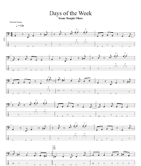 Money pink floyd bass tab. Days Of The Week By Stone Temple Pilots Bass Tabs By Jason