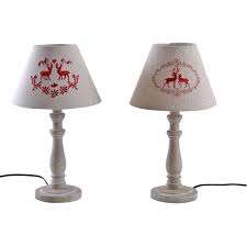 Retrouvez chez leroy merlin notre. Lampe De Chevet Pied Bois Et Abat Jour Deco Cerf A Seulement 37 50