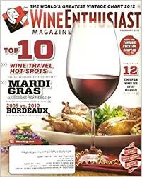 Wine Enthusiast Magazine February 2012 Top 10 Wine Travel