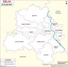 It forms the national capital territory of delhi, rather than being part of a state. Delhi Outline Map Map Delhi Map India World Map