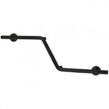 Zig Zag Grab Bar 38 Inch By 1 25 Inch Right Hand Powder Coated Black In 2020 Grab Bars In Bathroom Grab Bars Shower Grab Bar