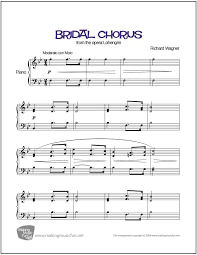 Bridal Chorus Free Sheet Music For Piano Sheet Music Bridal Chorus Piano Sheet