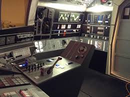 1 1 Millennium Falcon Cockpit Replica Group Build Star Wars Theme Room Star Wars Room Star Wars Man Cave