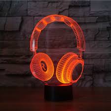 3D Night Light Headset Led Touch Sensor Colorful Nightlight for Kids  Bedroom Decorative Light Cool Gift for Child 3D Lamp Desk|LED Night Lights|  - AliExpress