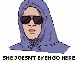 She Doesn't Even Go Here! Cross Stitch Pattern