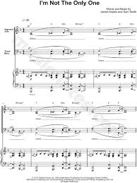 Sam Smith I M Not The Only One Satb Choir Piano Choral Sheet Music In F Major Download Print Sku Mn0146511