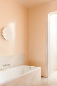 On The Bathroom Color Wheel Blue Moves From Periwinkle To Aqua Giving You A Wide Range Of Possibilities Anod Peach Bathroom Orange Bathrooms Bathroom Colors