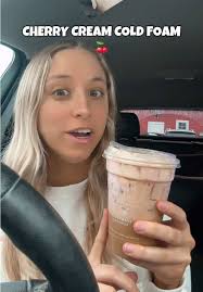 here’s your next spring starbucks order! 🍒grande iced shaken espresso  (with blonde espresso), almond milk, no classic, 2 pumps white mocha,  cherry cream cold foam! #starbucksdrink #starbucks ...