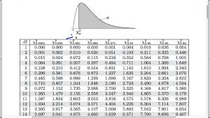 Statistics Chi Squared Table Test Stuff