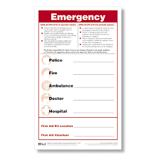 Emergency Numbers Poster Hrdirect