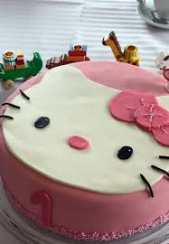 Has been added to your basket. Und Wieder Ein Kuchen Fondant Schablonentechnik Diesmal Hello Kitty Lekrativ