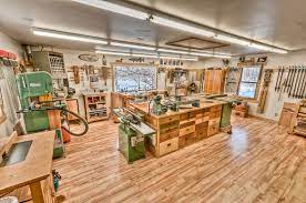 Most stationary tools are expensive and space hungry, but they can save hours of time over smaller tools like hand planes and belt sanders. The Workshop Woodworking Shop Layout Woodworking Shop Garage Workshop Layout