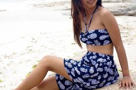 パイナップル柄フレアストレッチショートパンツ ファッション パイナップル柄 ファッションブランド