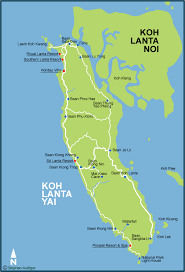 One Month Away Koh Lanta Map Krabi Maps Krabi Map Thailand Travel Krabi