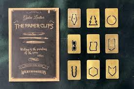 Brass Paper Clip Set Brass Paper Clip Paper Clip Stationery Lover