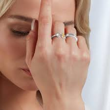 Stacey's Stories Doodle Heart Birthstone Ring (Silver)