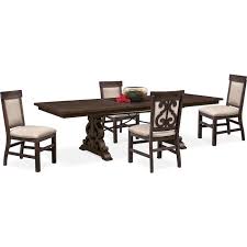 Dining Room Furniture Charthouse Rectangular Dining Table And 4 Upholstered Side Chairs Charcoa Upholstered Side Chair Rectangular Dining Table Side Chairs