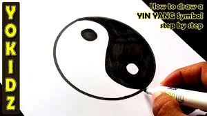 This divides the symbol into two halves, the yin and the yang. 3. How To Draw A Yin Yang Symbol Step By Step Youtube