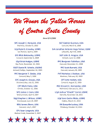 We Honor the Fallen Heroes of Contra Costa County