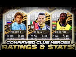 Fifa 20 demo is free and its size is about 6.5 gb. Confirmed Fifa 22 Club Heroes Ratings Stats 88 Di Natale 89 Pele 86 Mostovoi More Fifa 22 Youtube