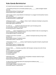 Gandaan separa dibina dengan cara memendekkan atau menyingkirkan bahagian perkataan asalnya. Kata Ganda Berimbuhan