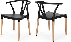 Amazon Com Christopher Knight Home Victoria Modern Dining Chair With Beech Wood Legs Set Of 2 Black And N In 2020 Modern Dining Chairs Dining Chairs Modern Dining