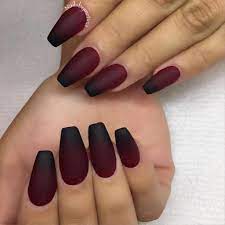 11 Ways To Wear Ombre Nail Art Like A Grownup Black Ombre Nails Burgundy Nails Matte Nails Design