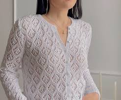 Cropped knitted cardigan Lace top Summer sweater jacket - Shop Scarlet Sails Shop Women's Sweaters - Pinkoi - Product from Pinkoi