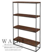 Beli online rak buku minimalis, rak buku kayu & lemari buku minimalis harga murah di sini. Lemari Rak Kayu Besi Rustic Metal Wood Industrial Furniture Jepara