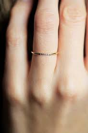 Thin Gold Diamond Ring Pave Diamond Band Thin Diamond Band 18k Solid Gold Tiny Diamond Ring Diamond Wedding Bands Thin Diamond Band