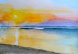 Check spelling or type a new query. Watercolor Painting Sunset On The Beach Clipart Image