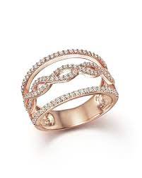 Diamond Multi Row Ring In 14k Rose Gold 50 Ct T W 100 Exclusive Fine Jewelry Bloomingdale S Fashion Rings Gold Ring Designs Fine Jewelry Ring