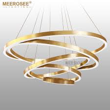 Black And Gold Ring Chandelier Large Rings Led Pendant Lights Gold Hanging Lamp For Restaurant Pendant Lamp Acrylic Circle Lampadario Lustres Large Pendant Lamp Hanging Lamp Pendant Lighting