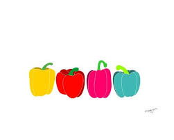 Original Art Prints Bell Pepper Art Vegetable Wall Art Etsy Original Art Prints Etsy Wall Art Kitchen Art
