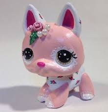 Littlest Pet Shop Sweet Rose Custom Hand Painted Lps Dog Ooak Lps Dog Lps Littlest Pet Shop Little Pets