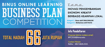 We did not find results for: Binus Online Learning Business Plan Competition Binus Online Learning