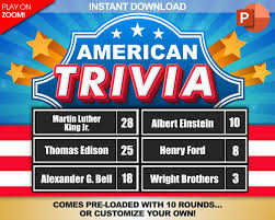 4th Of July Trivia Party Game Download Play On Zoom Pc Etsy In 2020 Make Your Own Game Game Websites Games