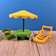 Fisher Price Little People Umbrella Table Lounge Chair Chair Green Yellow Little People Pool Patio D Patio Deck Furniture Patio Umbrella Deck Furniture
