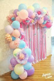 Ideas Para Decorar Fiesta Con Globos Balloon Decoration Party Ideas Party Ideas Unicorn Birthday Parties Girls Birthday Party Party Decorations