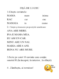 Explica ce este gresit in urmatoarele enunturi: Fisa De Lucru Clasa Pregatitoare
