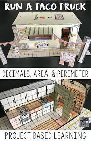 Decimals Area Perimeter And A Side Guacamole This Pbl Lets Students Start Up Their Own Taco Truck Busines Project Based Learning Math Projects Math Lessons