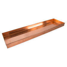 Utilizing real copper for your window box liners adds a layer of sophistication one can only find in the authentic material. Amazon Com Achla Designs Long Copper Rectangular Windowsill Plant Tray 20 In Copper Plant Trays Garden Outdoor