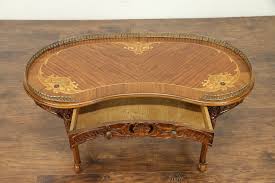 Table is in overall great condition. Sold French Style Kidney Shape Vintage Coffee Table Marquetry Gallery Smyth 31255 Harp Gallery Antiques Furniture