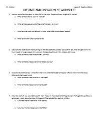 Learn distance displacement with free interactive flashcards. Distance And Displacement Worksheet By Bargain Science Tpt