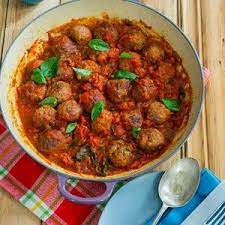 Ostrich Meatballs Baked In Tomato Recipe Tomato Sauce Cooking Recipes Ostrich Meat