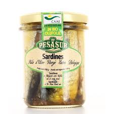 Sardines Huile Olive Bio Vierge Extra 12 Pots 195 G Es Pesasur